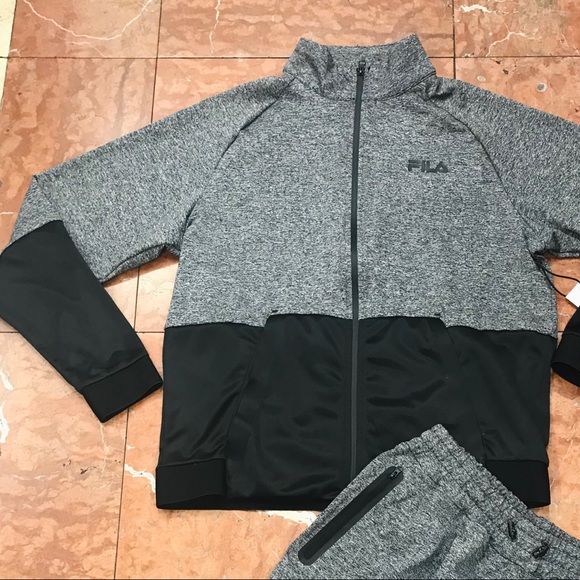 Men's Fila Grey | Black Tracksuit Large - Picture 3 of 3